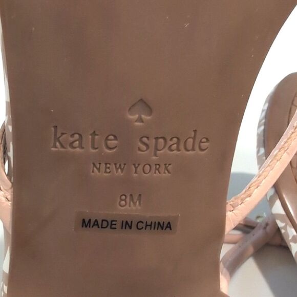 Kate Spade New York Mistic Thong Blush Leather Flip Flop Bow Sandals Size 8 - Picture 7 of 9